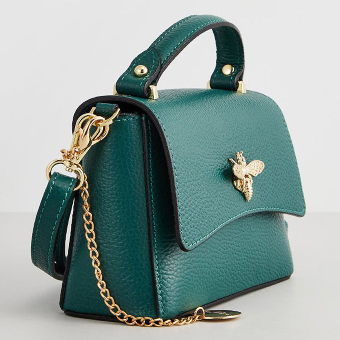 Christian Laurier Sac à main en Cuir Mathilde vert - 19.5x13.5x7.5 cm