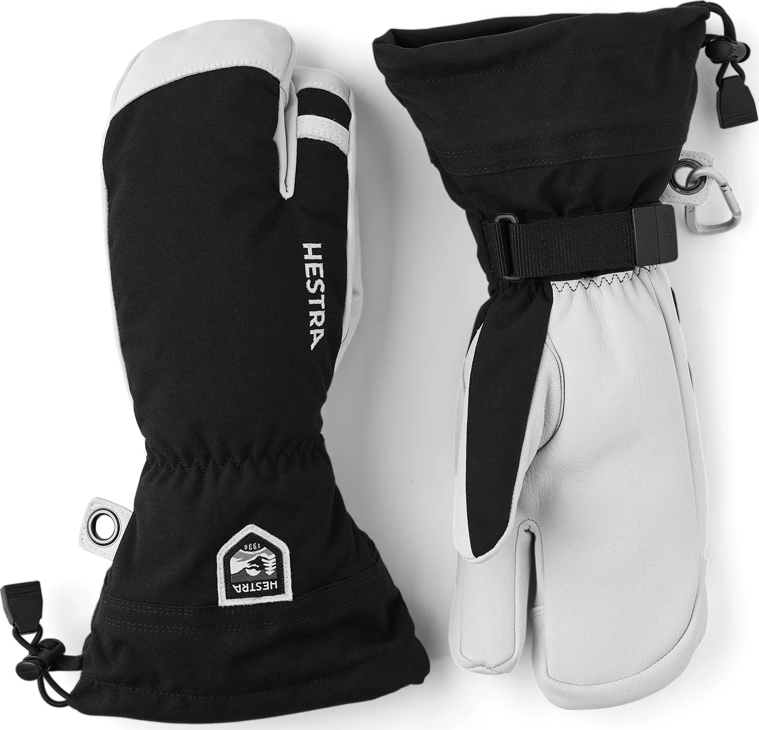 Hestra Army Leather Heli Ski 3-Finger Black