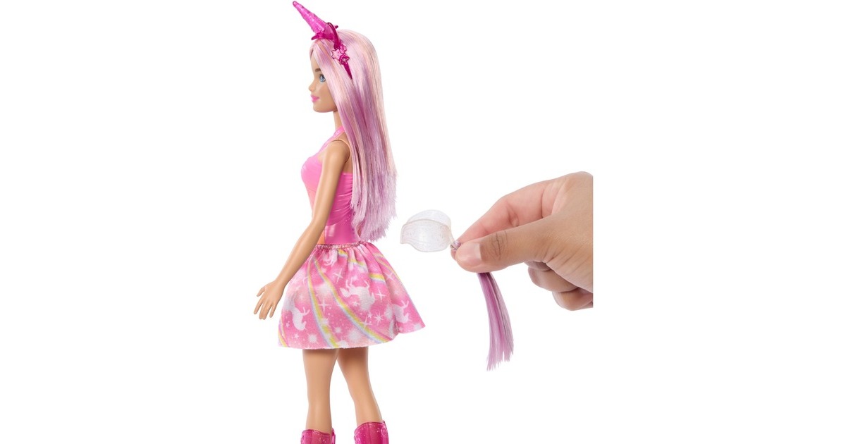 BarbieDreamtopia - Eenhoornpop met roze haar en kleurrijke outfit