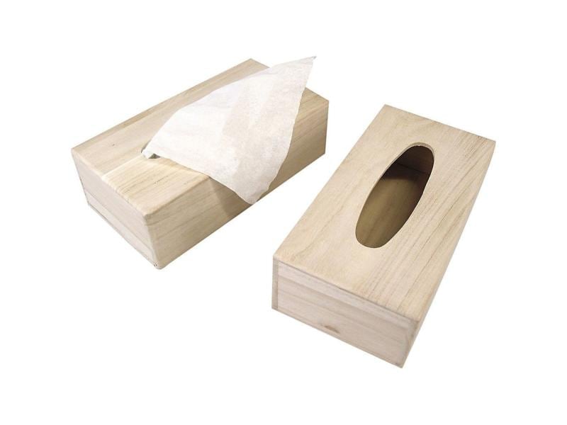 Creativ Company Holzartikel 27 x 14 x 8 cm Kosmetiktuchbox Kosmetiktücher-Box zum selber Bemalen