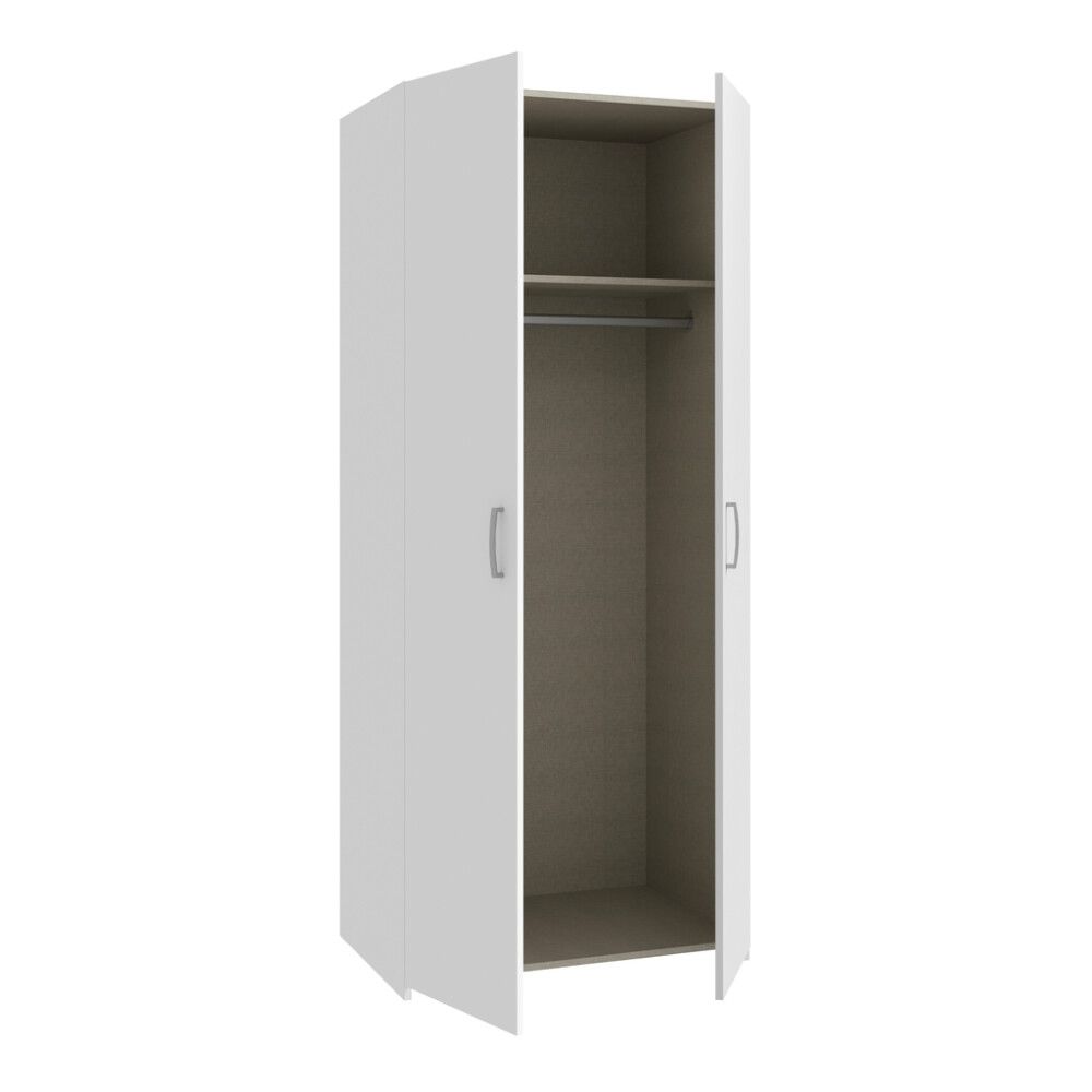 GARDEROBE SLETT 80CM HVIT