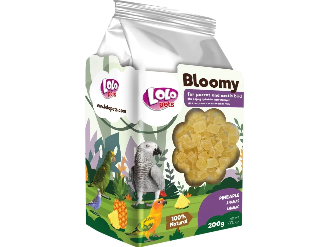 Bloomy Pineapple for parrots and exotic birds, 200g