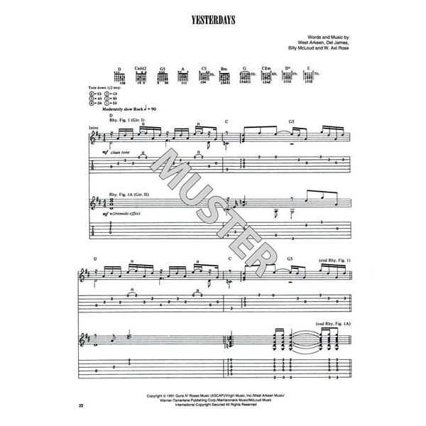 Cherry Lane Music Company Guns N'Roses Use Your 2