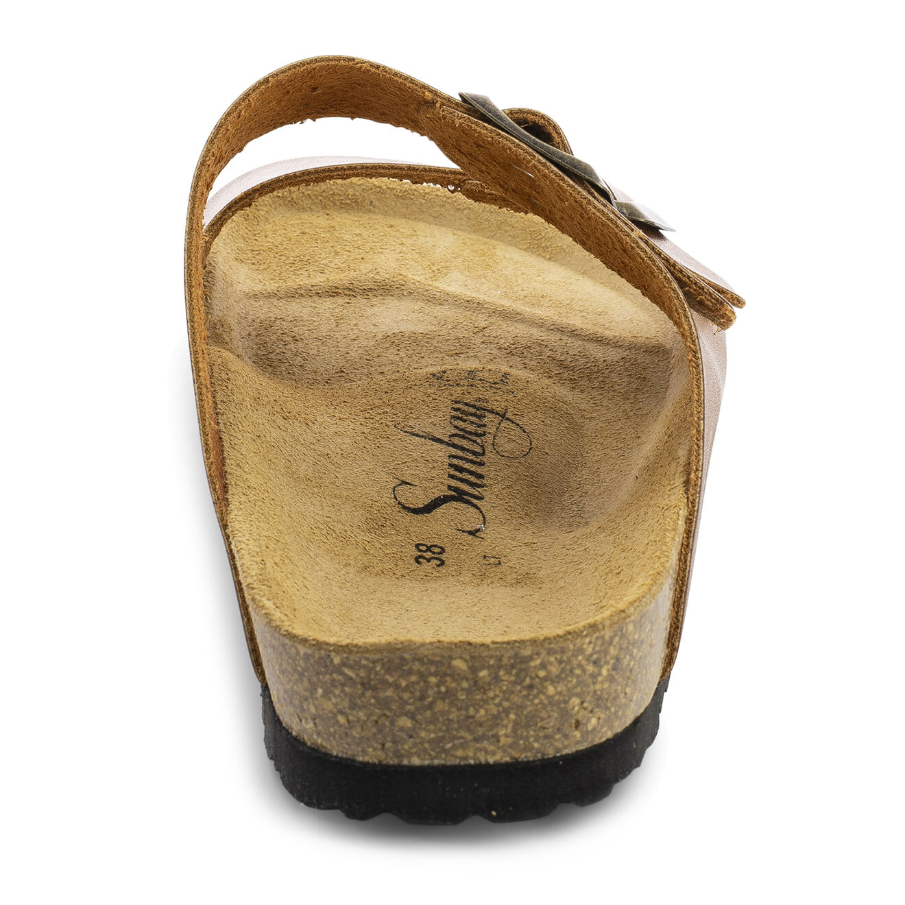 Sunbay Mules en Cuir Trèfle camel