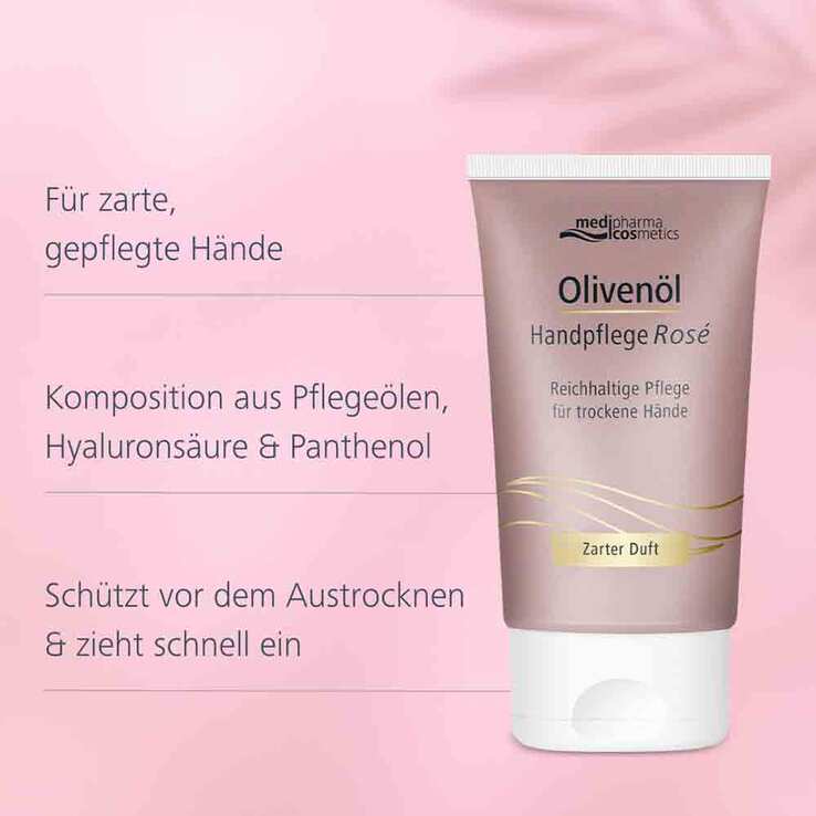 Olivenöl Handpflegecreme Rose, 50 ml