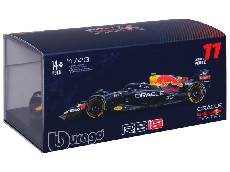 BBurago Red Bull F1 RB18 Perez 2022 1:43 Sammlermodell im Massstab 1:43