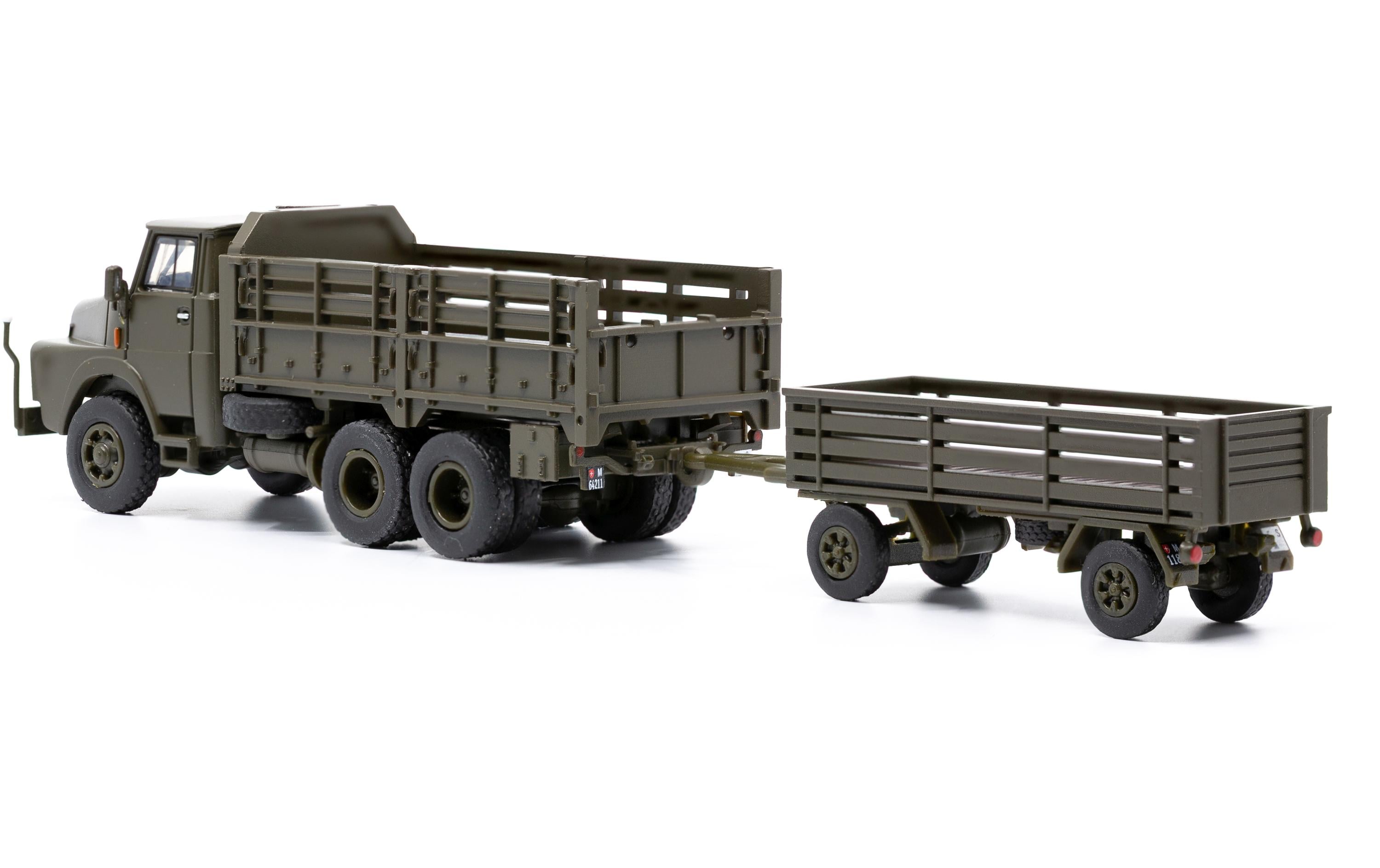 LKW Henschel HS 3-14 mit Infanterieanhänger offen 1:87H0 Lastwagen Militärmodell