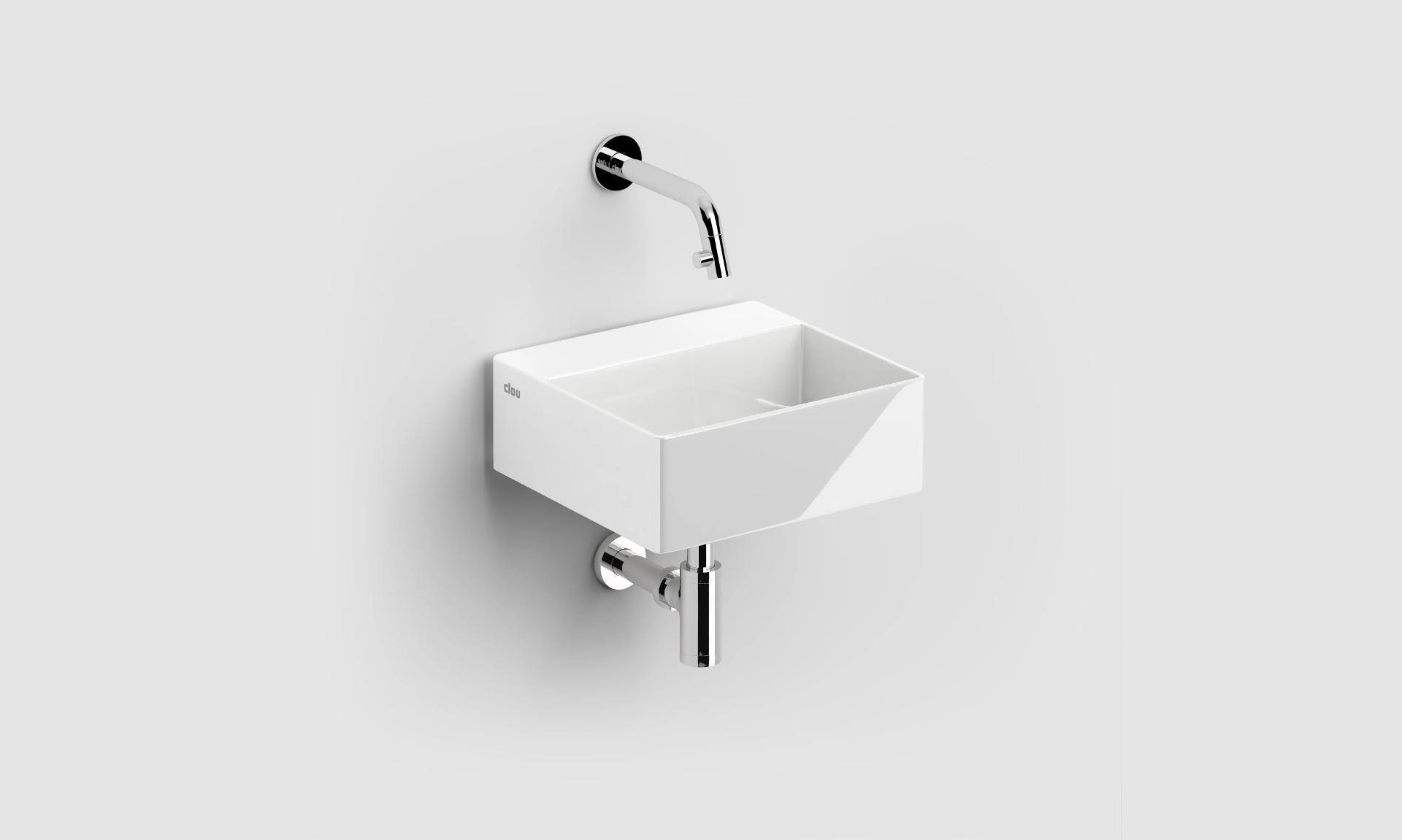 SHOWMODEL: Clou New Flush 1 keramische fontein 28cm zonder kraangat wit glans