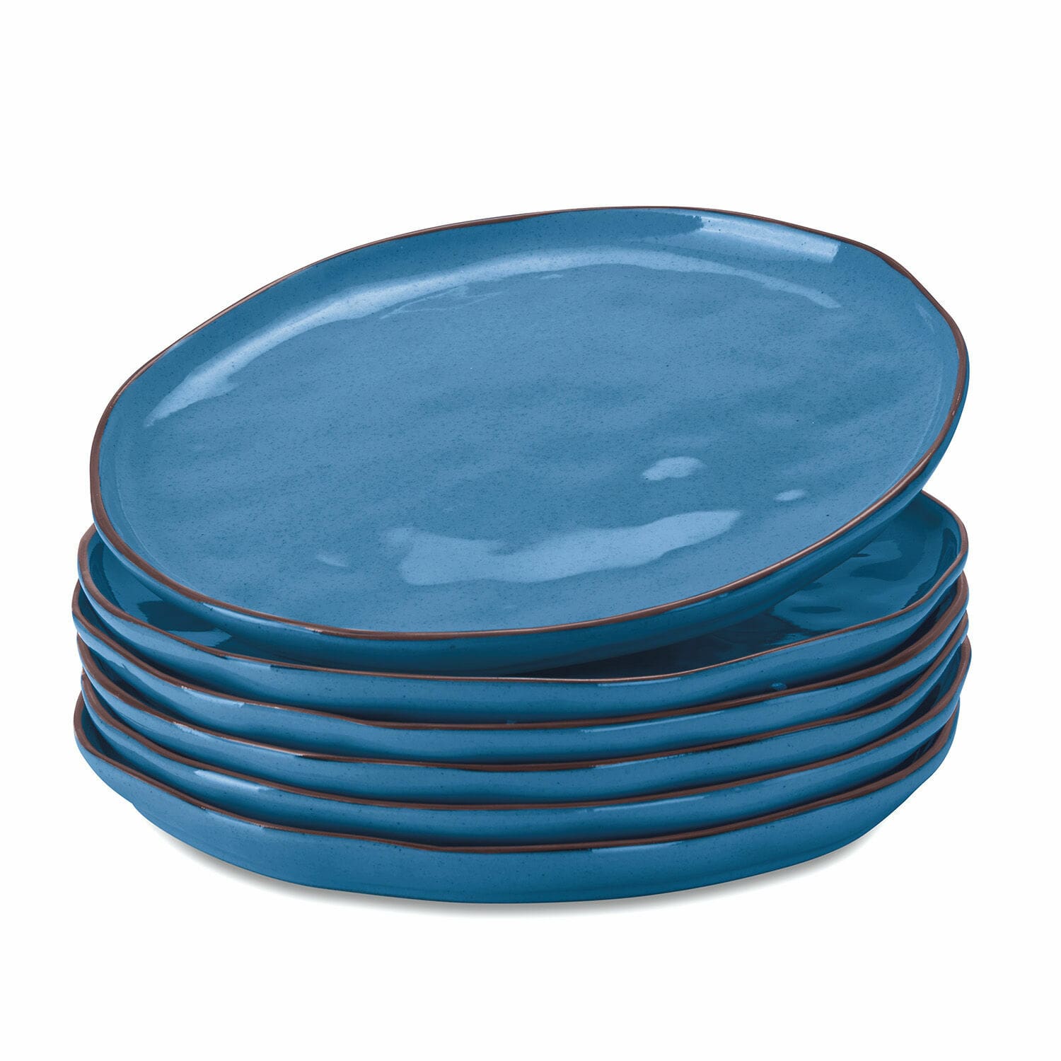 Teller 6er Set Biarré blau