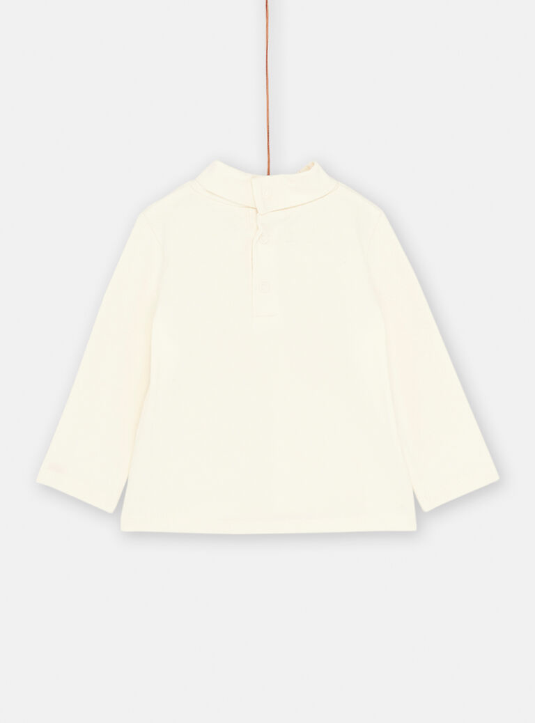 Sous-pull crème à col montant pour bébé garçon
