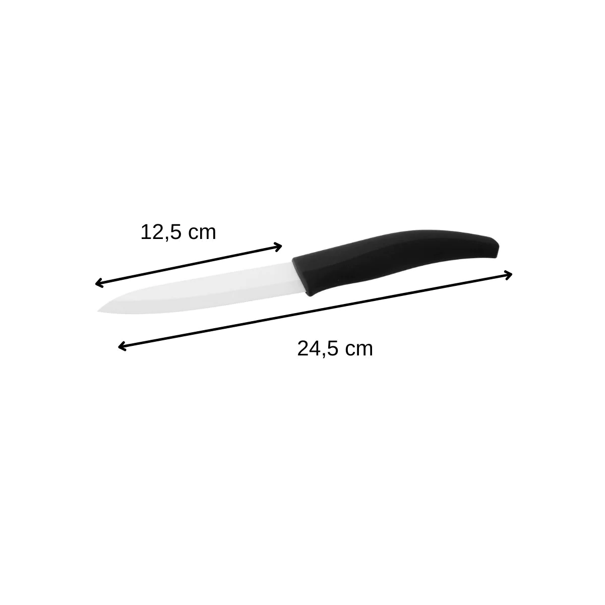 Couteau d'office avec lame en céramique de 12,5 cm de long Céramique