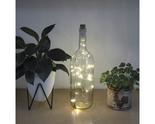 LED-flesverlichting Lafiora 20 LED's kurkvorm warm wit incl. batterij