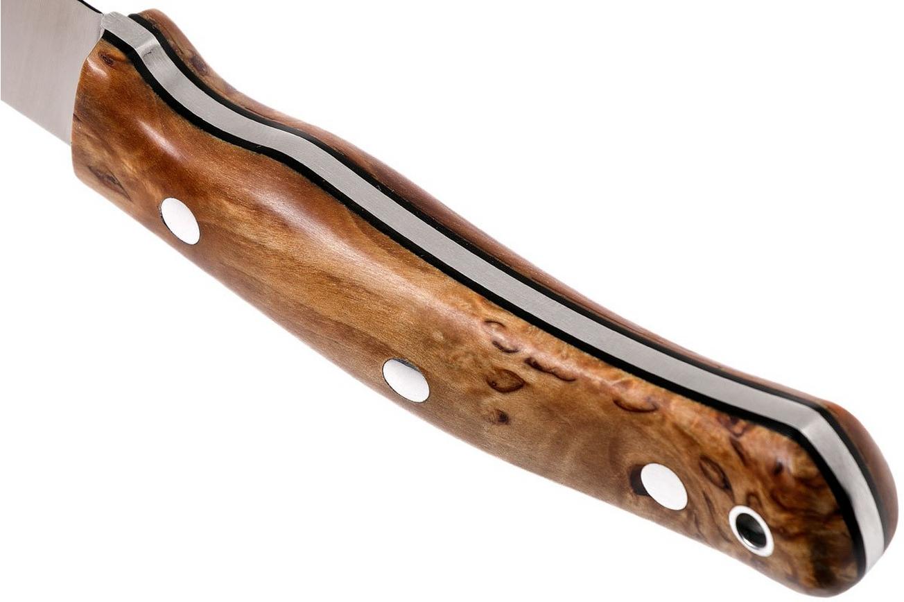 Casström No. 10 Swedish Forest Knife Curly Birch, 14C28N Flat Grind 13118