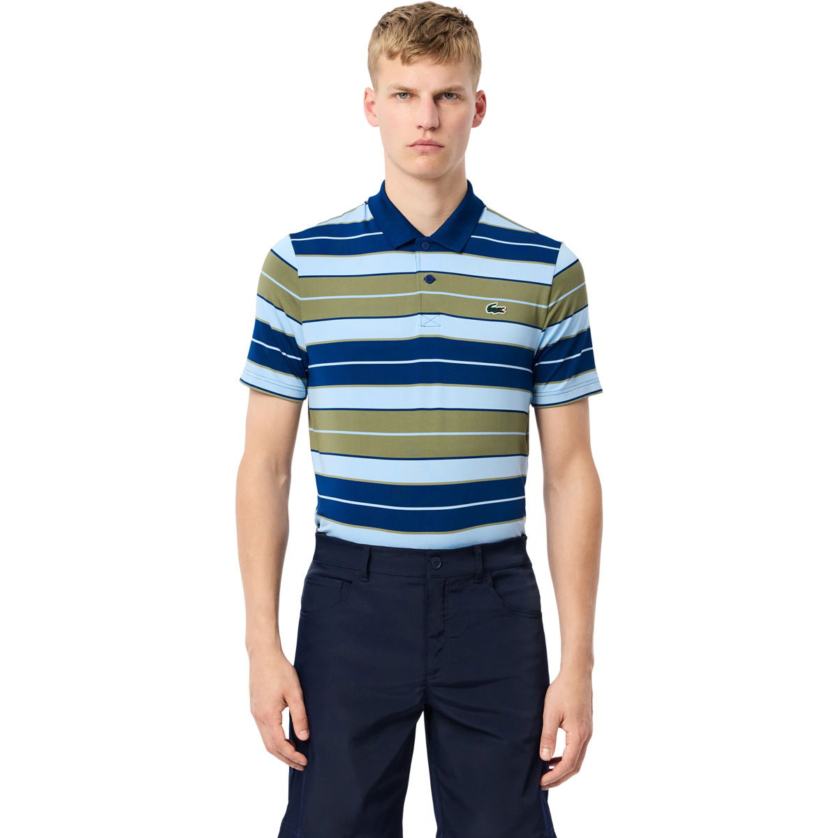 Lacoste Regular Fit Stripe Golf Polo T-shirt Herre