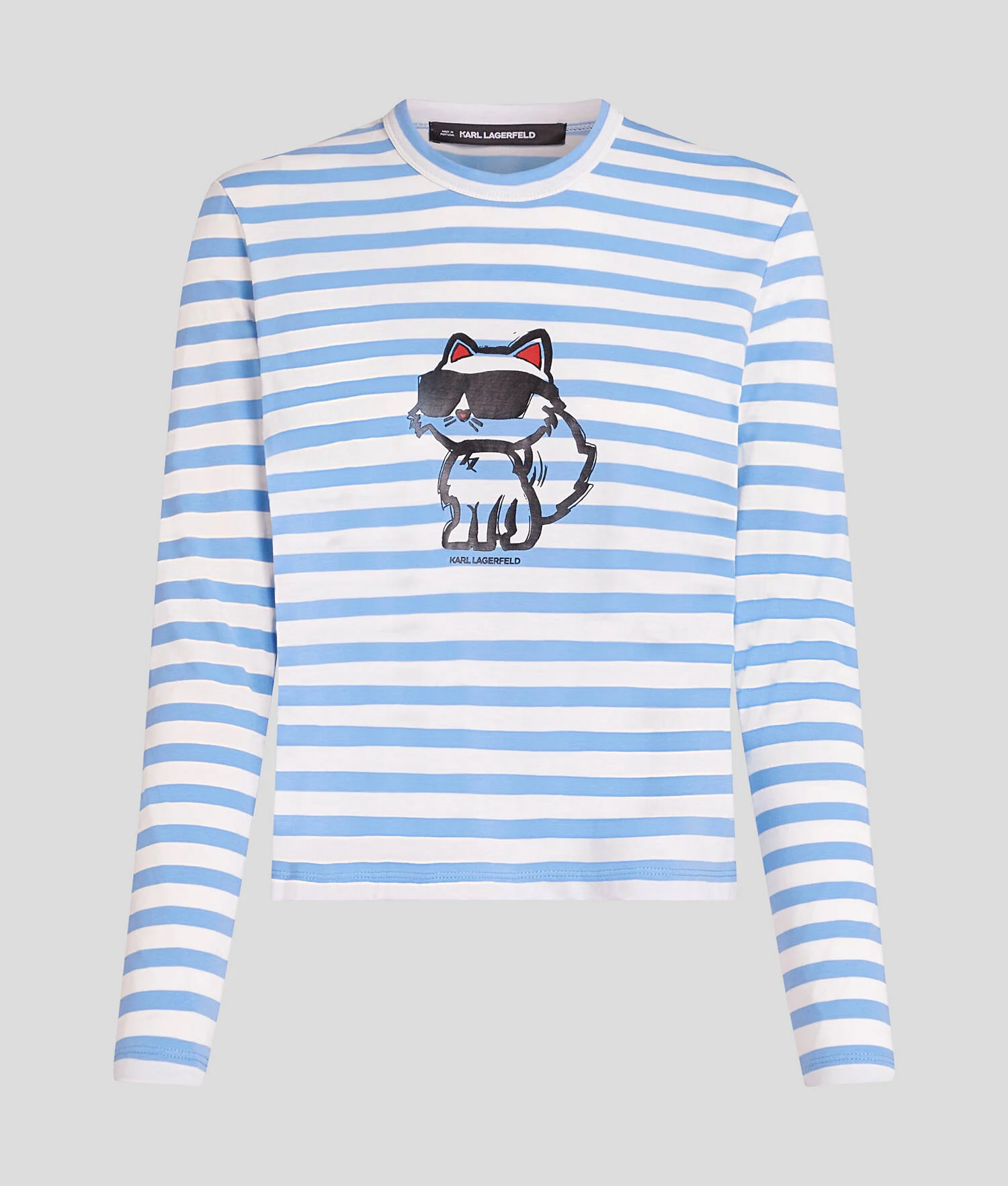 T-SHIRT À MANCHES LONGUES ET À RAYURES IKON - Rayure ultra-marine-crème