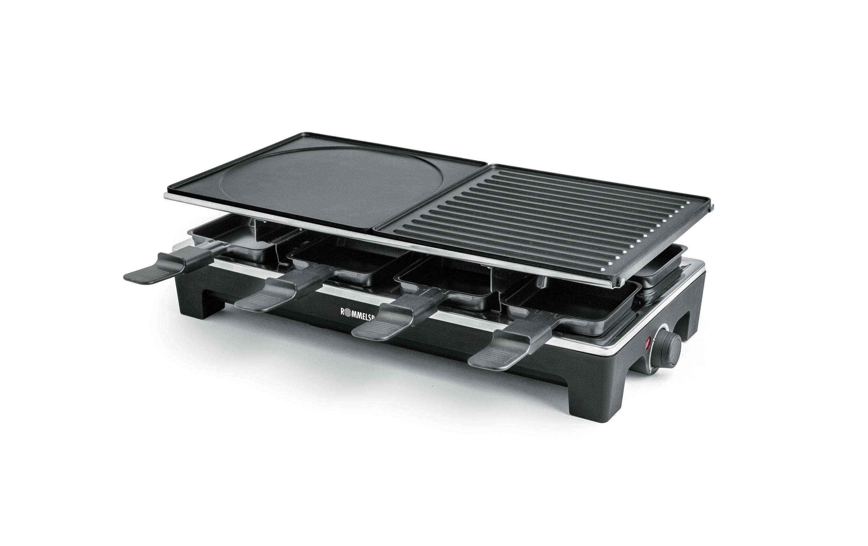 Racletteofen RCS 1350 8 PersonenRaclette Grill mit zwei Wendegrillplatten