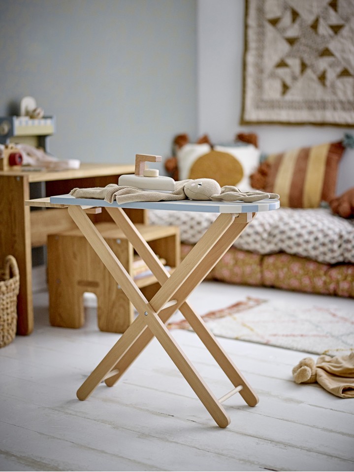 Bloomingville MINI - Sande Legetøj, Strygebræt & Strygejern, Blå, FSC® 100%, Pine - (82058193)