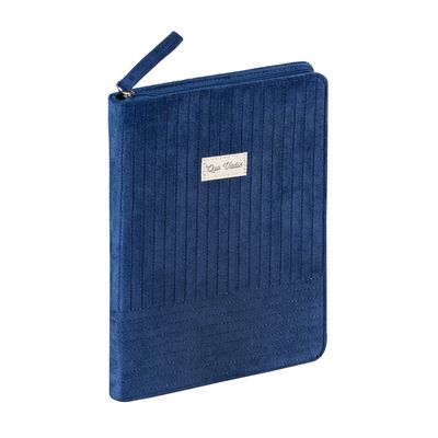 Quo Vadis Colette Minister - Agenda - 2025 - semainier - standard / M - 160 x 240 mm - portrait - papier blanc - couverture bleu nuit - synthétique, velours