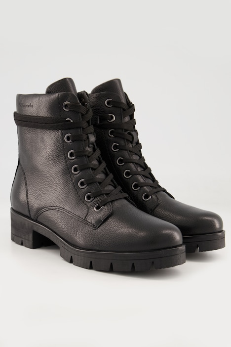 Tamaris Comfort Leder-Boots, Wechselfußbett, recycelt