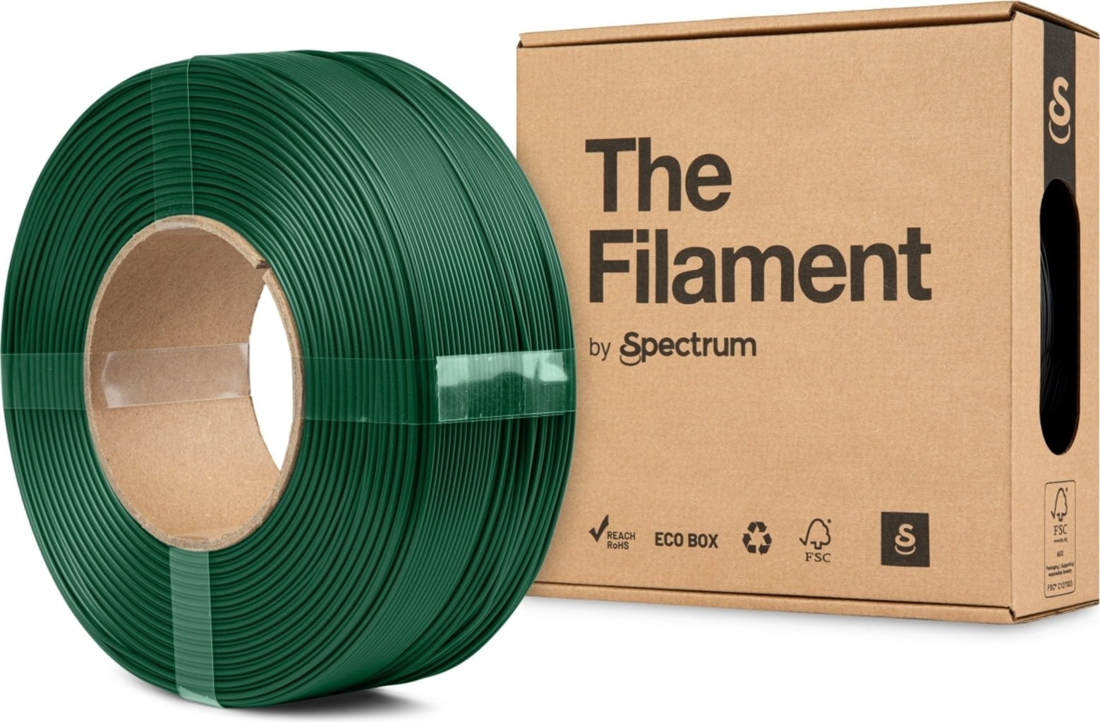 The Filament  Refill PLA Matte Jungle Green, 1,75 mm / 1000 g    Mattes PLA ohne Spule für funktionale & dekorative Anwendungen in Jungle Green