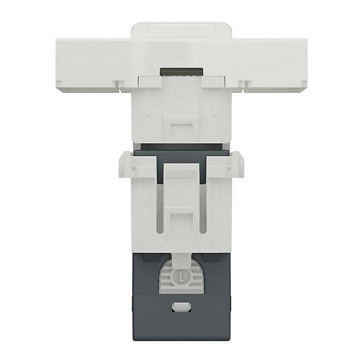 Mécanisme prise RJ45 2 modules Schneider Electric Unica Pro blanc