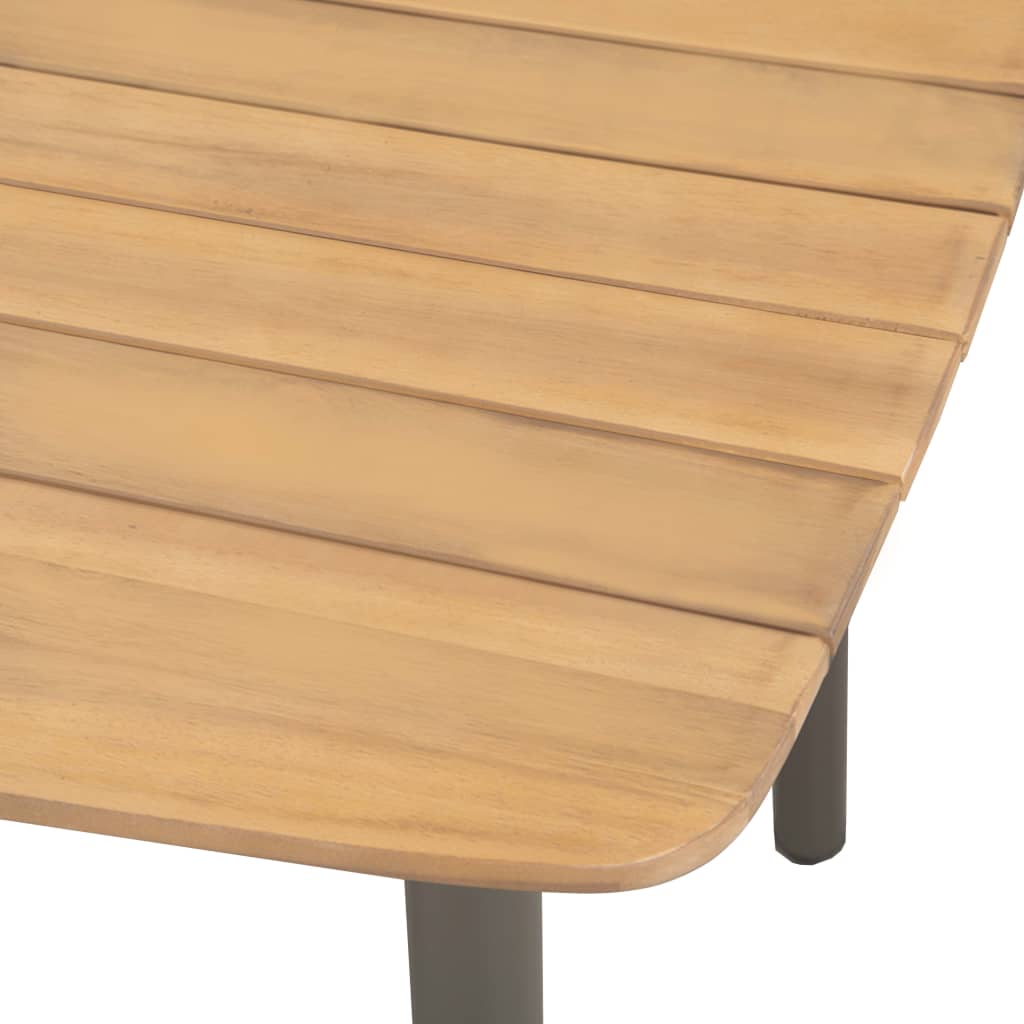 Mobilier à dîner d'extérieur 9 pièces bois d'acacia solide et acier