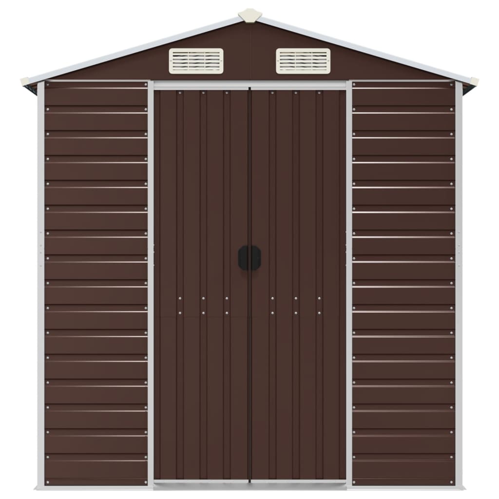 Abri de jardin marron 191x980x198 cm acier galvanisé