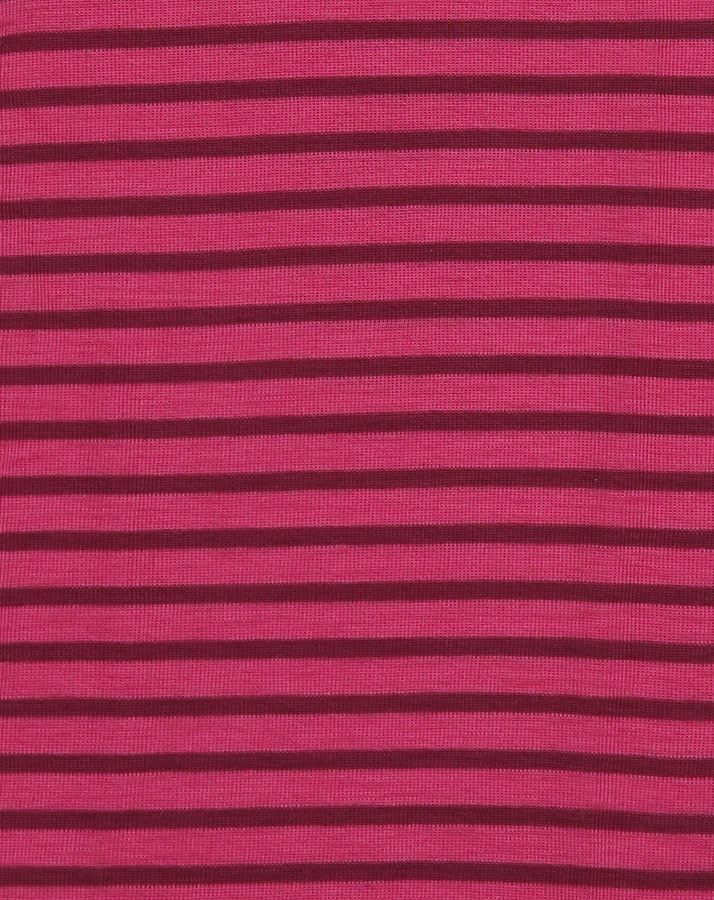 Unterhemd STRIPES mit Seide in himbeere/orchidee