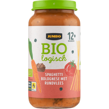 Jumbo Biologisch Babyvoeding Spaghetti Bolognese met Rundvlees 12+ Maanden 250 g