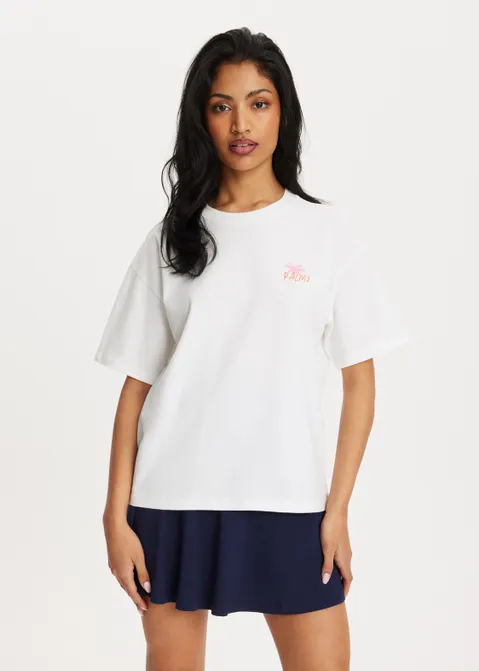 T-shirt met print malibu off-white (WIT.O)