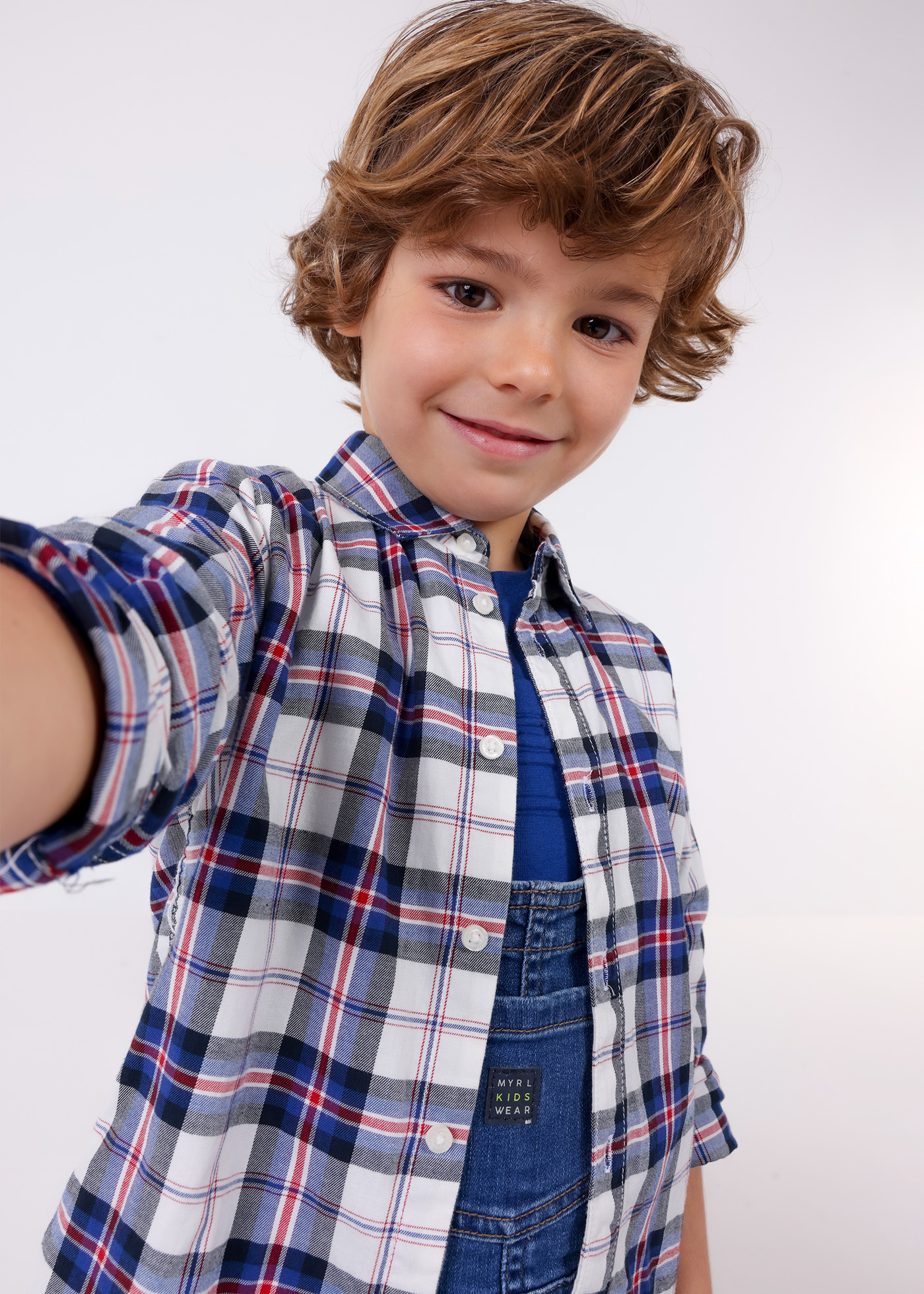 Camisa xadrez Better Cotton para meninos
