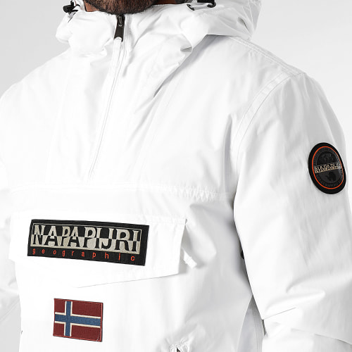 Veste Outdoor Capuche Rainforest Pocket 2 A4GMD Blanc