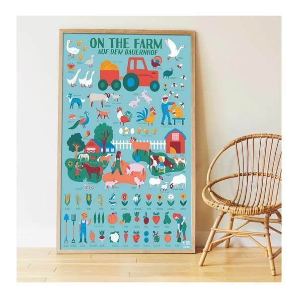 POPPIK Sticker Lernposter Bauernhof