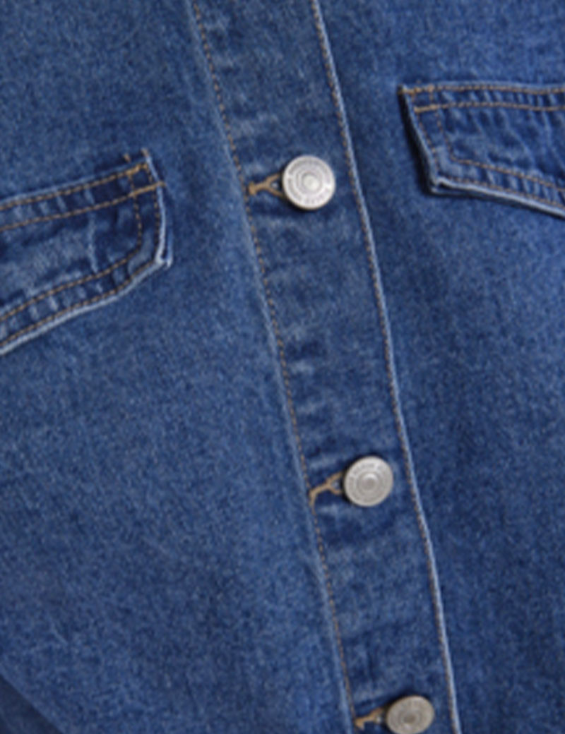 PIECES VESTE COURTE DENIM TESSIE BLEU FEMME