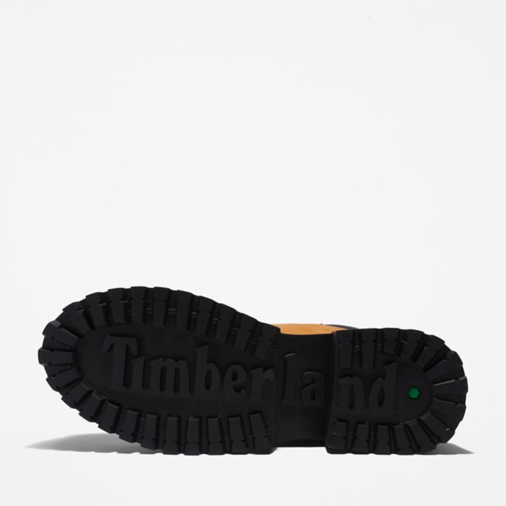 Bota Timberland Sky de 6 polegadas com cadarço para mulheres na cor amarela.
