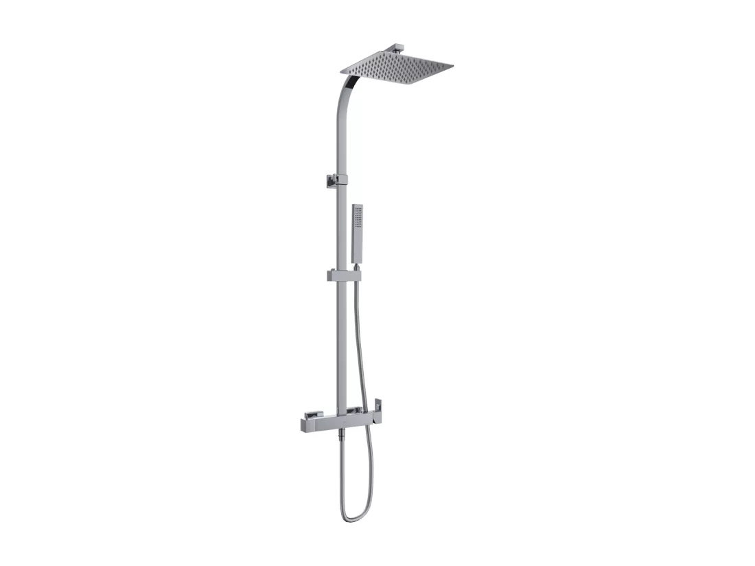 Colonne de douche mitigeur CUBO Chromé brillant
