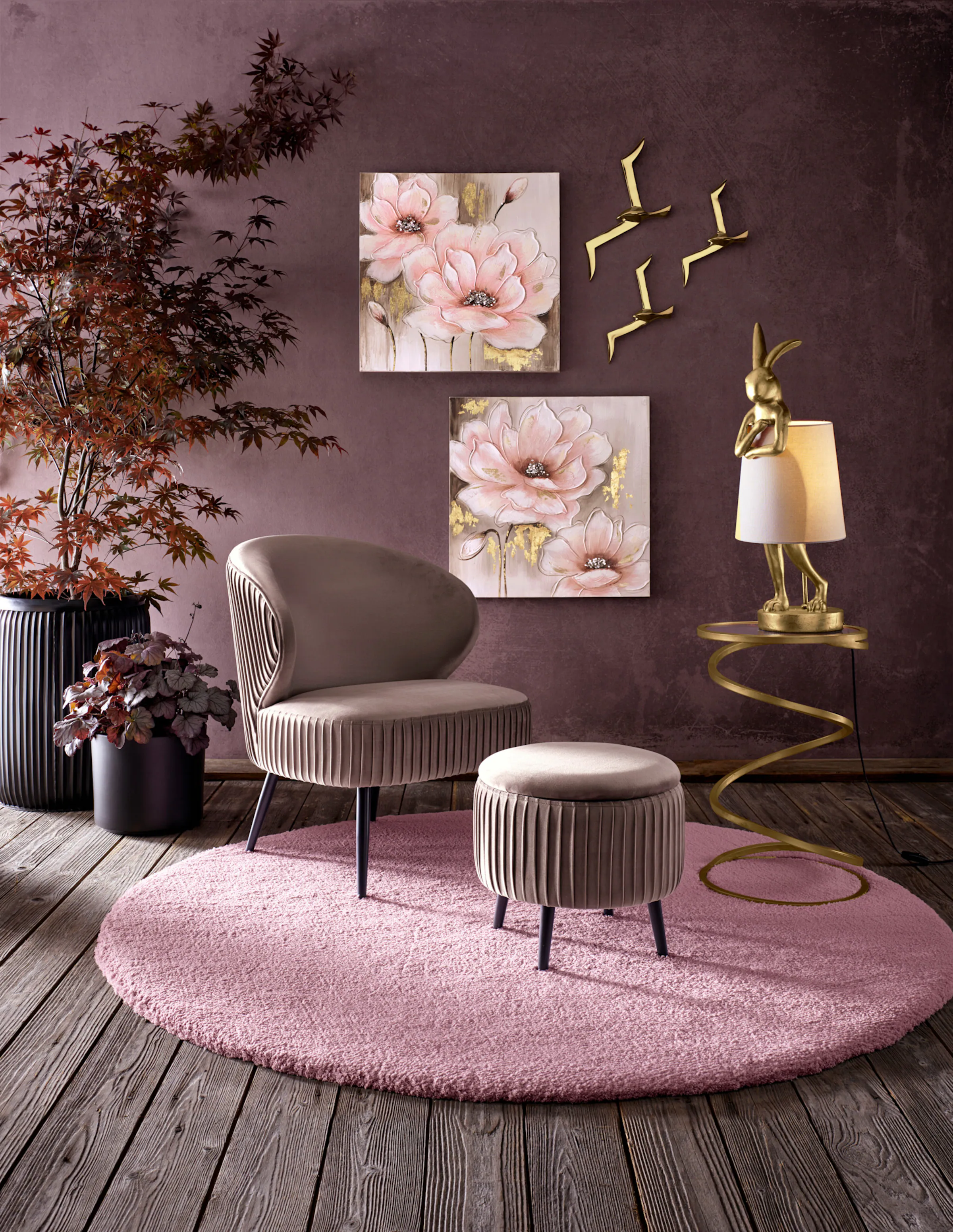 heine home Wanddeko in goldfarben