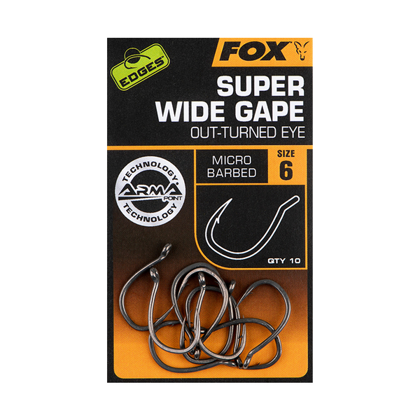 Hameçons carpe Fox Edges Armapoint Super Wide Gape Outturned Eye (10 pcs)