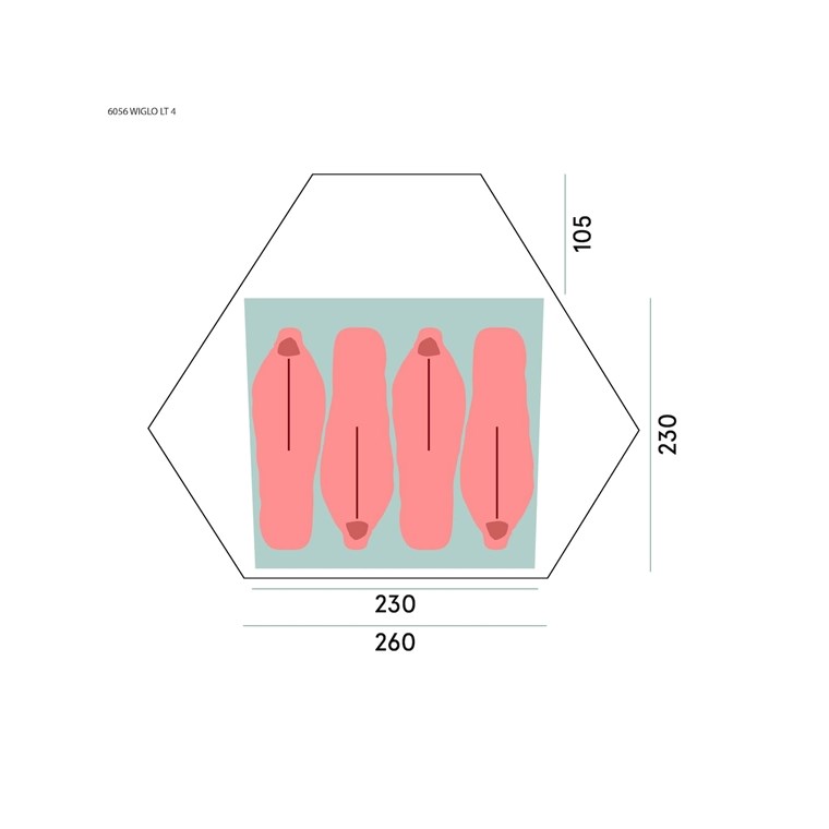 Bergans Wiglo® Lt V.2 4-Pers Tent