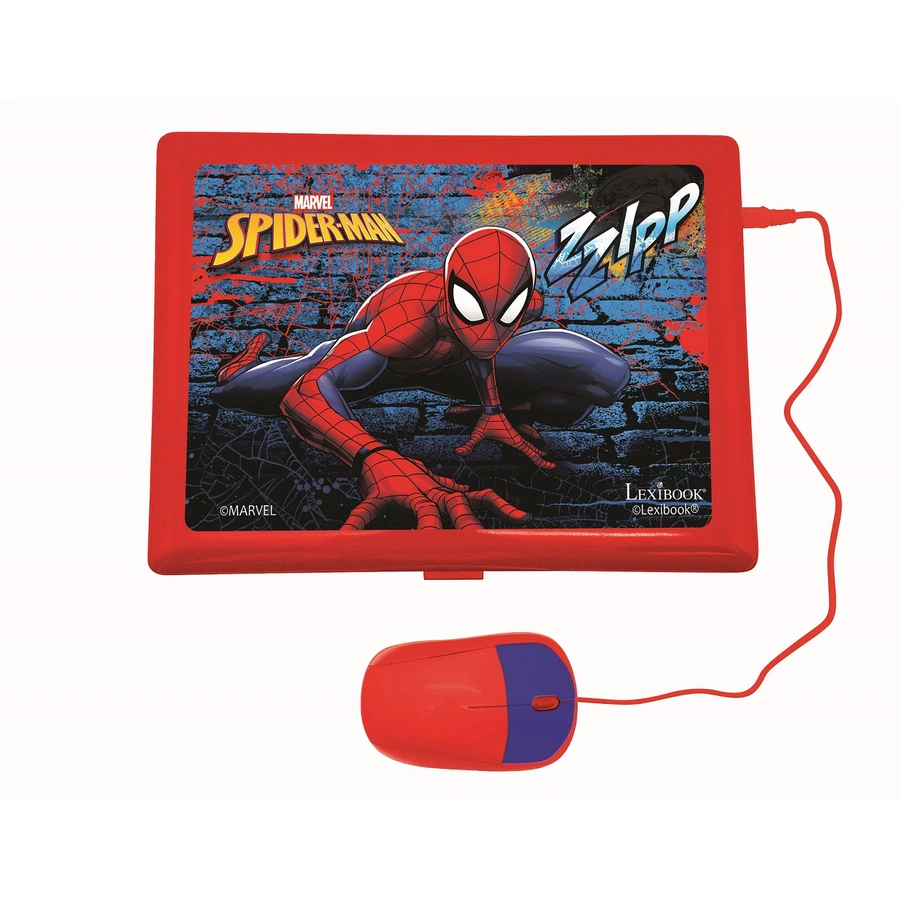 LEXIBOOK Spiderman Zweisprachiger Lernlaptop