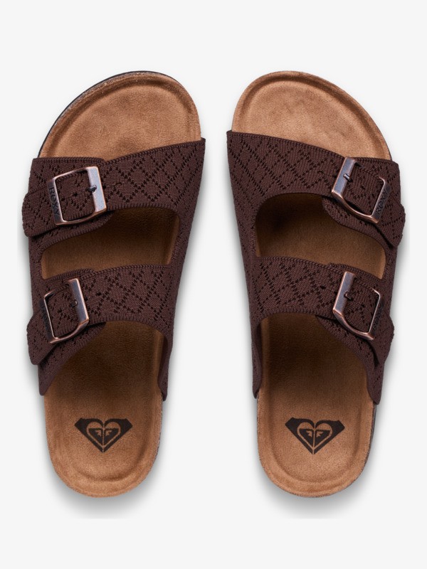 Mannae Buckle Sandales Marron Femme