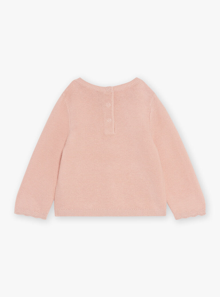 T-shirt en tricot rose tendre