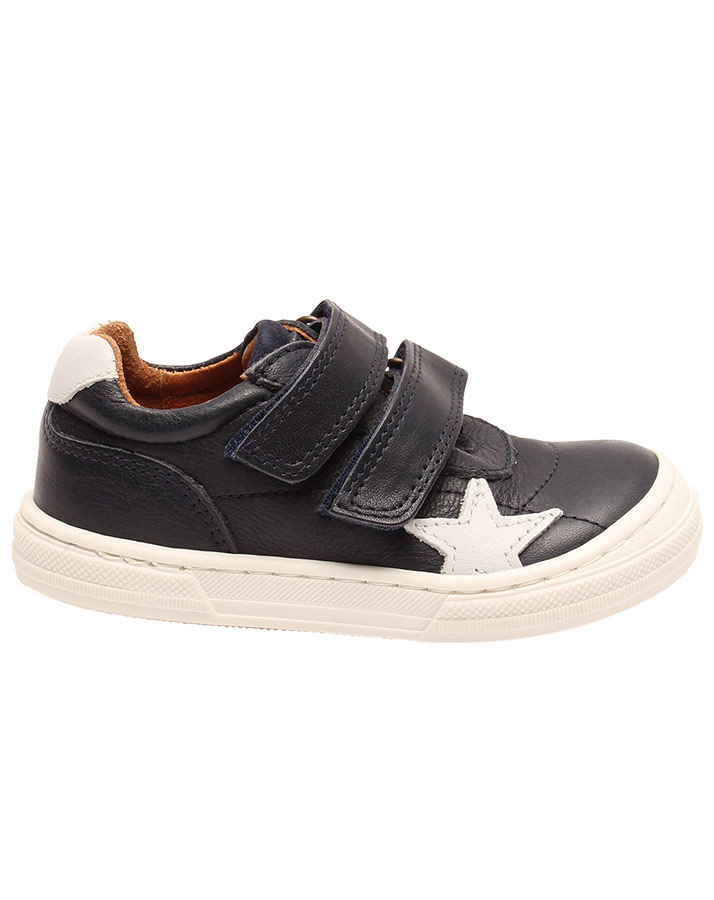 Leder-Halbschuhe KAE in navy