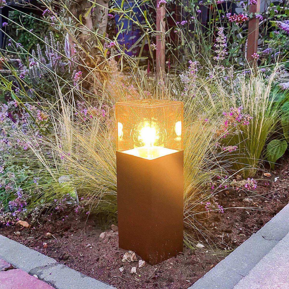 Industriële staande buitenlamp roestbruin 30 cm IP44 - Denmark