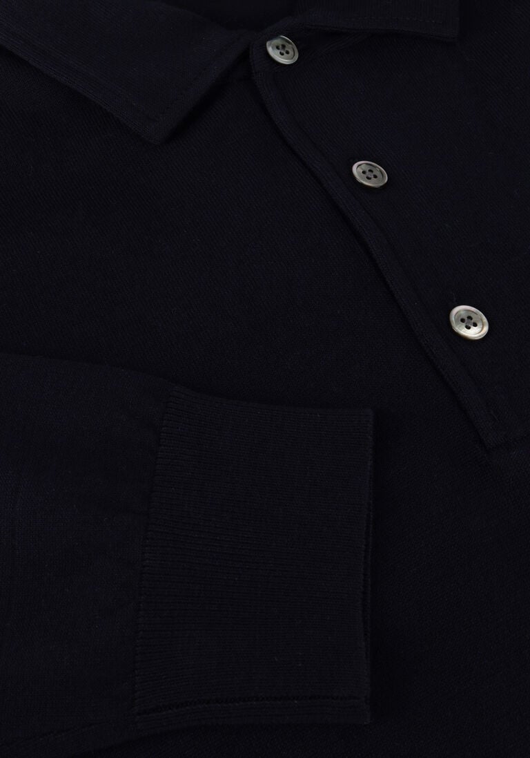 donkerblauwe profuomo trui polo onepiece luxury basic