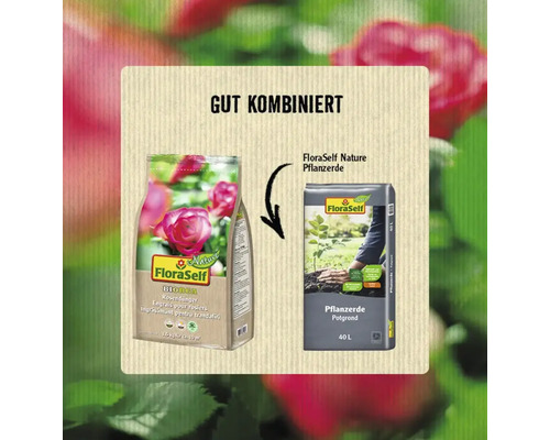 Rozenmeststof FloraSelf Nature BIORGA organische meststof 1,5 kg