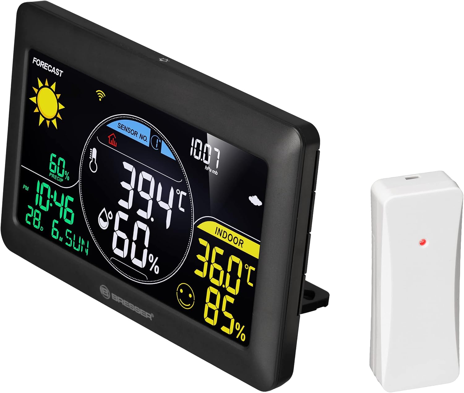 Bresser Bewässerungssystem Smart Garden inkl. Bewässerungscomputer mit WLAN, App, Bodensensor und Wetterstation für intelligente Gartenbewässerung, Schwarz