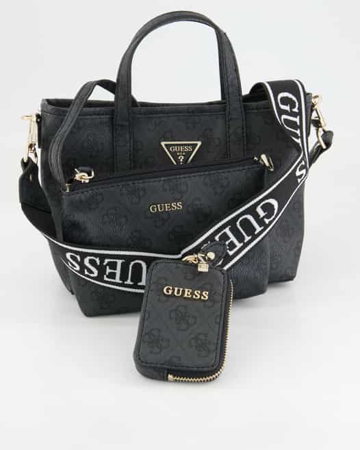 Guess Latona Mini Tote Handtasche in Schwarz