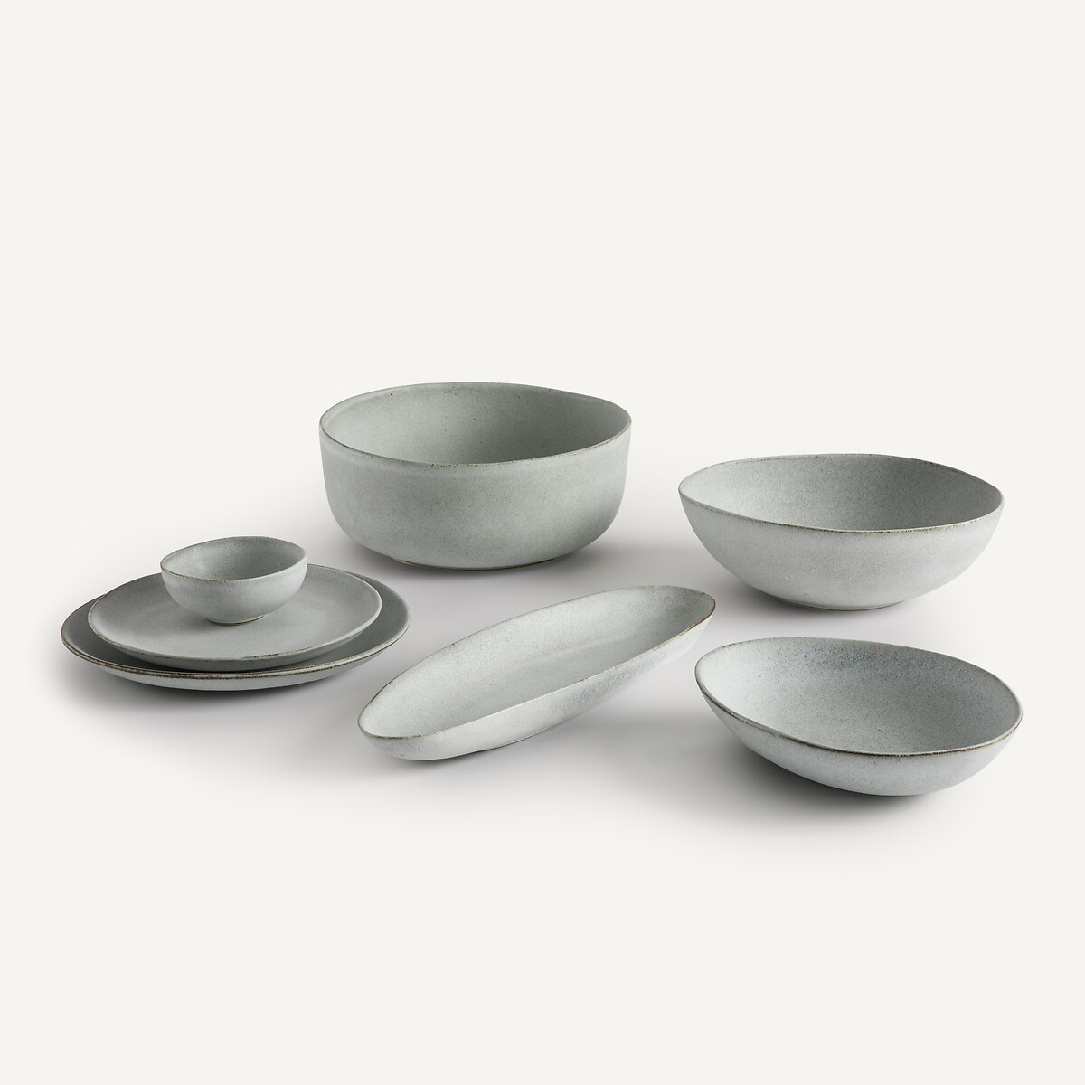 AM.PM<br>Conjunto de 4 pratos rasos de barro, Leiria
