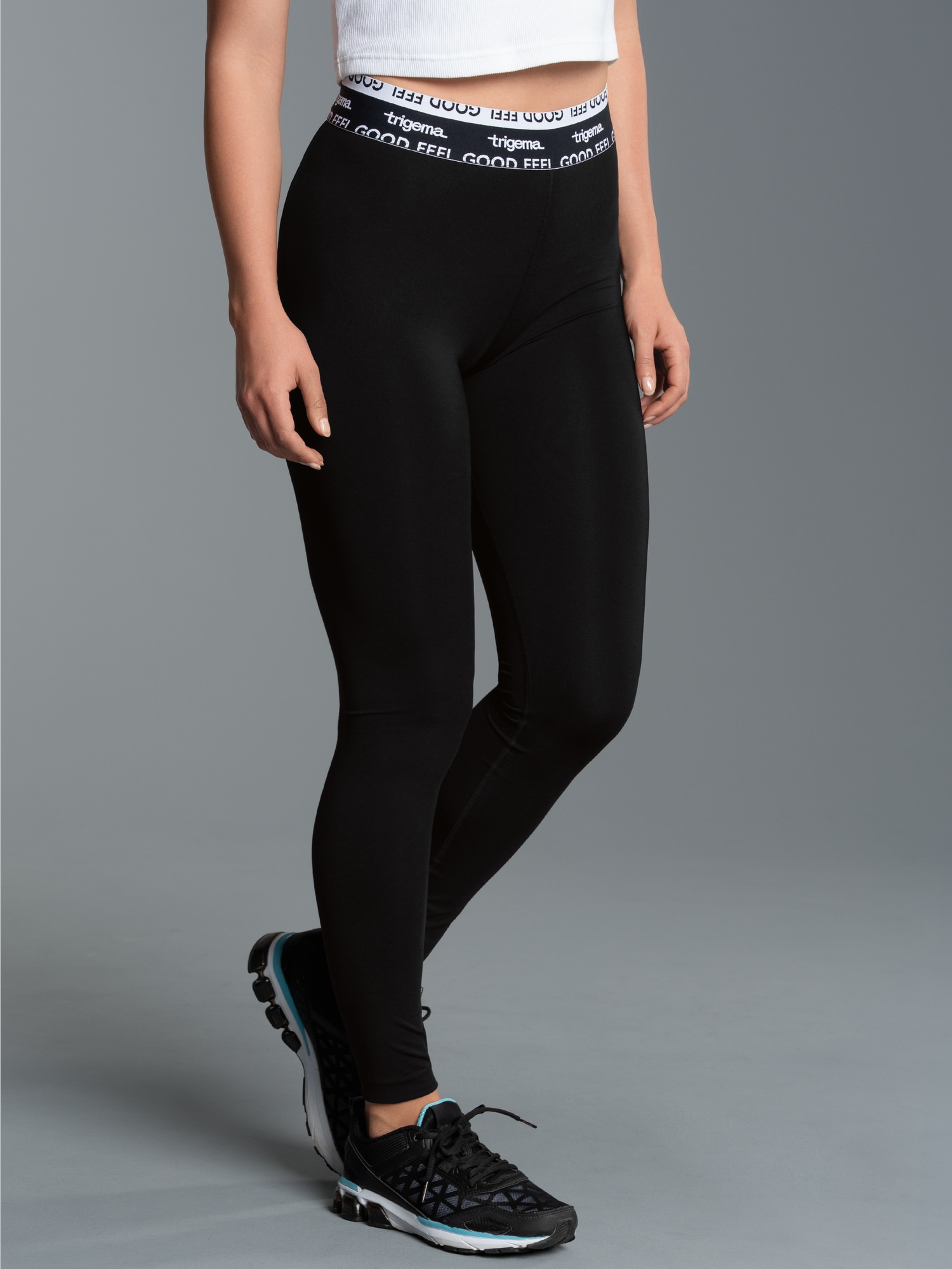 Sportleggings mit Elastikbund Schwarz